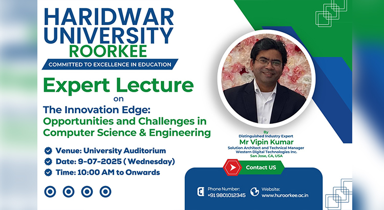 Expert Lecture at Haridwar University: Exploring Innovation in Computer Science & Engineering
